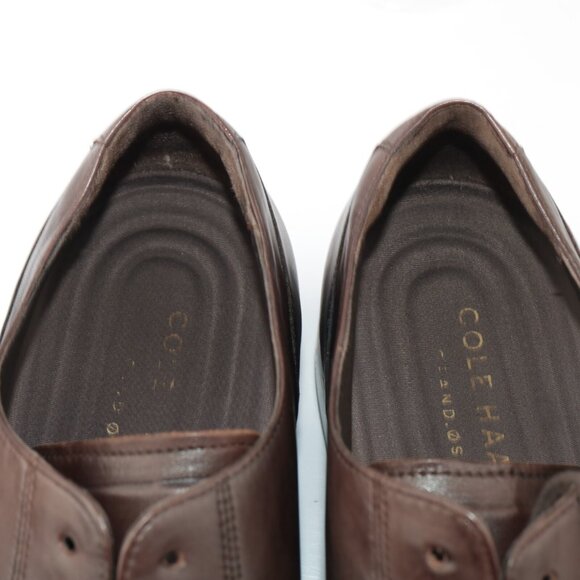 Cole Haan Mens Henry GrandOS Oxfords Size 11 M Brown Leather Cap Toe Dress Shoes